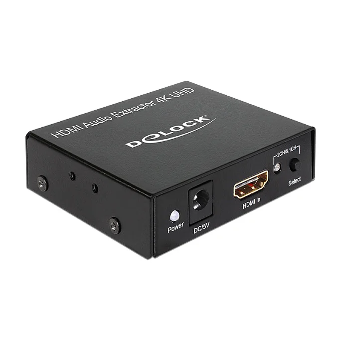 DELOCK Adapter HDMI zu HDMI + Audio Extractor 4K