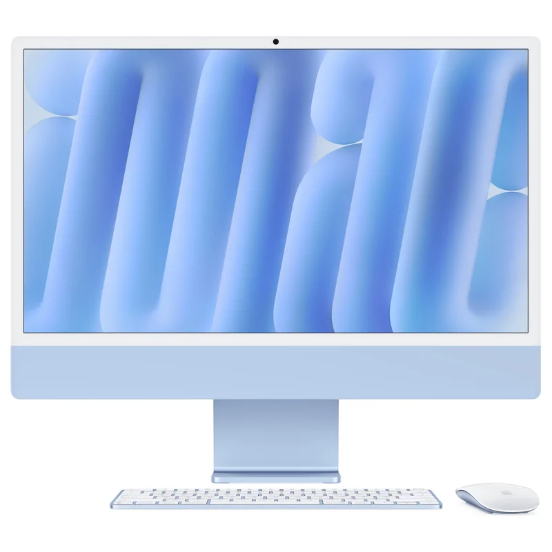 iMac Z1K5 59.62cm 23.5Zoll Standardglas M4 10C CPU/10C GPU/16C N.E. 32GB 1TB SSD Gbit Eth MM MaKey TID DE Blau