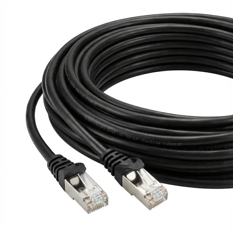 Sharkoon Patchkabel RJ45 Cat.6 SFTP (schwarz. 20 Meter)