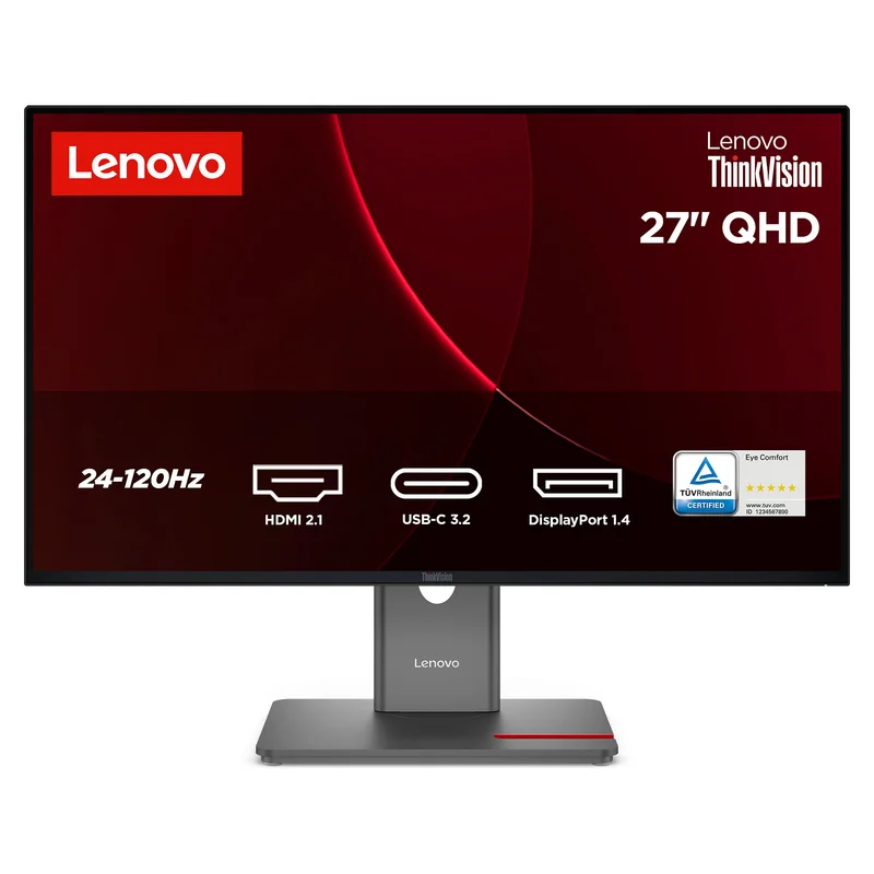 68,6cm/27" (2560x1440) Lenovo ThinkVision P27Q-40 16:9 WQHD IPS 4ms 120Hz HDMI DisplayPort USB-B USB-A USB-C VESA