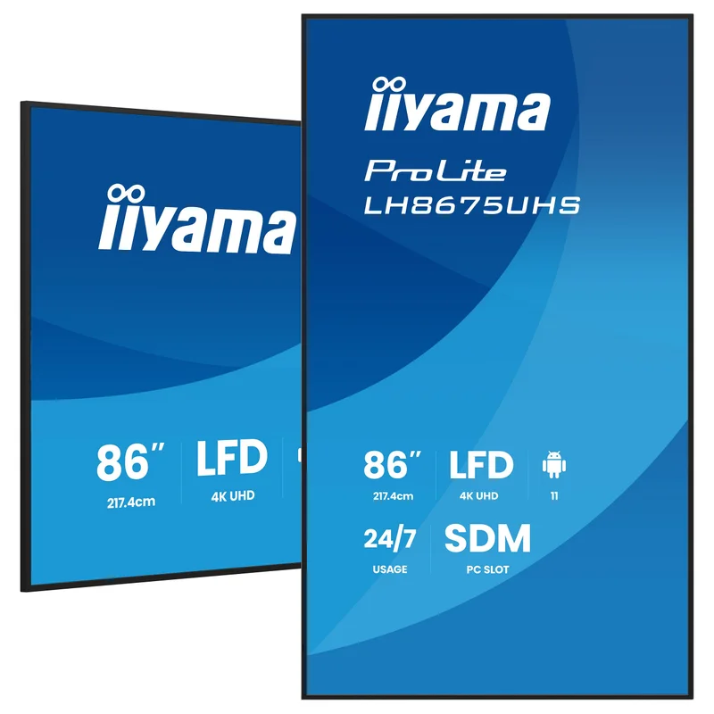 IIYAMA 217cm (85,6") LH8675UHS-B2AG 16:9 3xHDMI+DP+2xUSB (Speditionsversand)