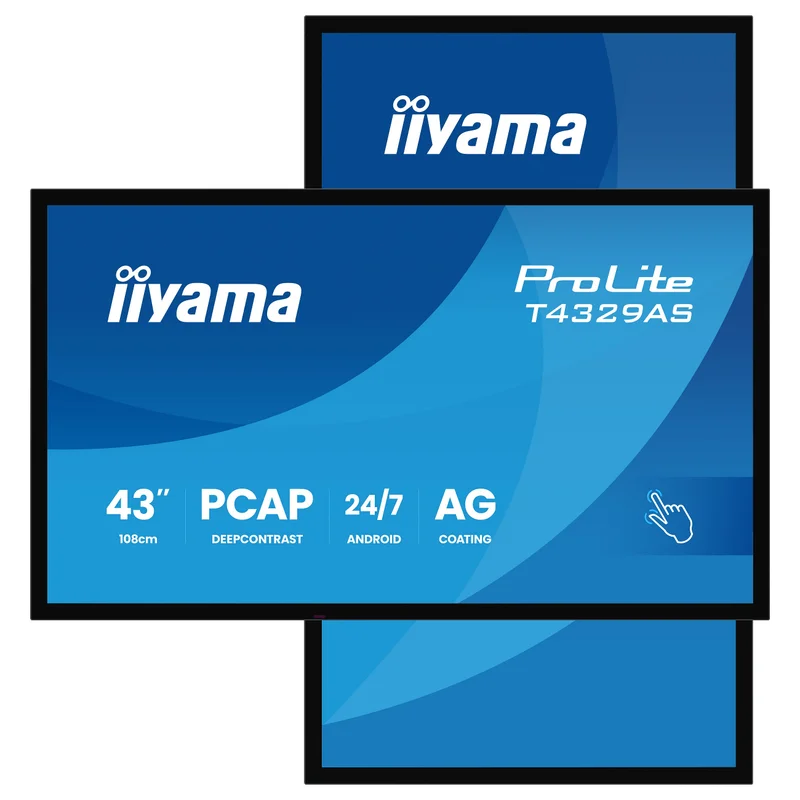 IIYAMA DS T4329AS 108cm PCAP TOUCH 43''/3840x2160/2xHDMI/USB/USB-C 24/7