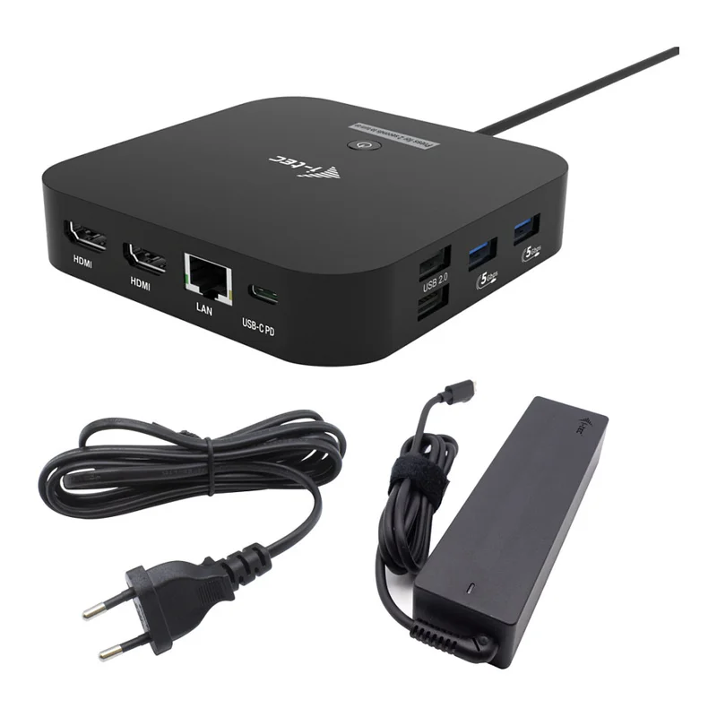 I-TEC USB-C Dual HDMI DS 2xHDMI 1xGLAN 2xUSB-A 3.2 2xUSB 2.0 1xUSB-C Gen2 1xUSB-C Gen1 k 1x100W USB-C PD+Charger 100W