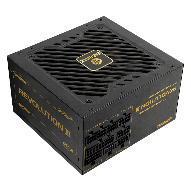 650W Enermax Power Supply 650W Revolution3 80+ Gold Black FULLMOD
