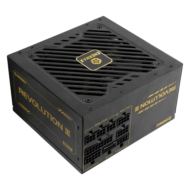 850W Enermax Power Supply 850W Revolution3 80+ Gold Black FULLMOD