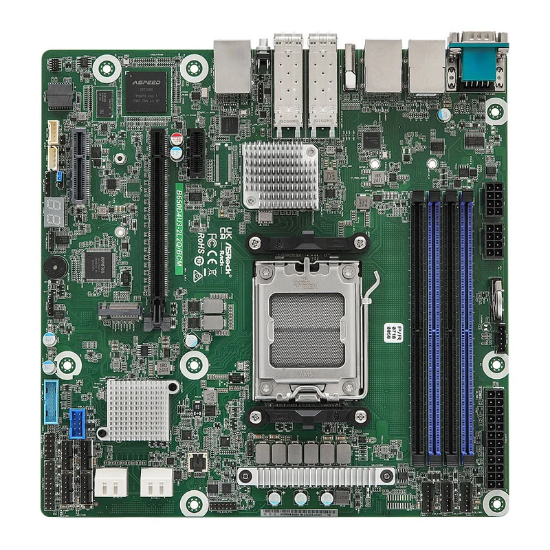 ASRock Mainboard B650D4U3-2L2Q/BCM micro-ATX Sockel AM5 Single