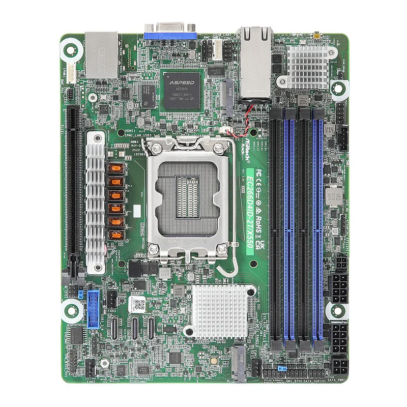 ASRock Mainboard EC266D4ID-2T/X550 mini-ITX Sockel 1700 DDR5-only Single