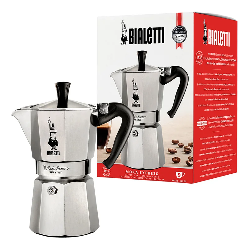 Bialetti Mokka-Express Kanne 0,23l 4 Tassen Aluminium