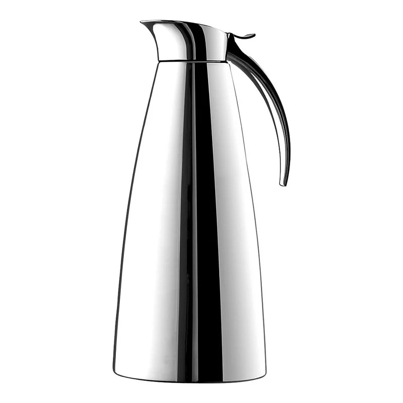 Emsa 502489 Isolierkanne, Edelstahl, 1 Liter, Easy Open Verschluss, Eleganza