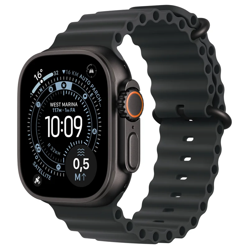 Apple Watch Ultra 3 Titanium Cellular 49mm Schwarz (Ocean Armband schwarz)