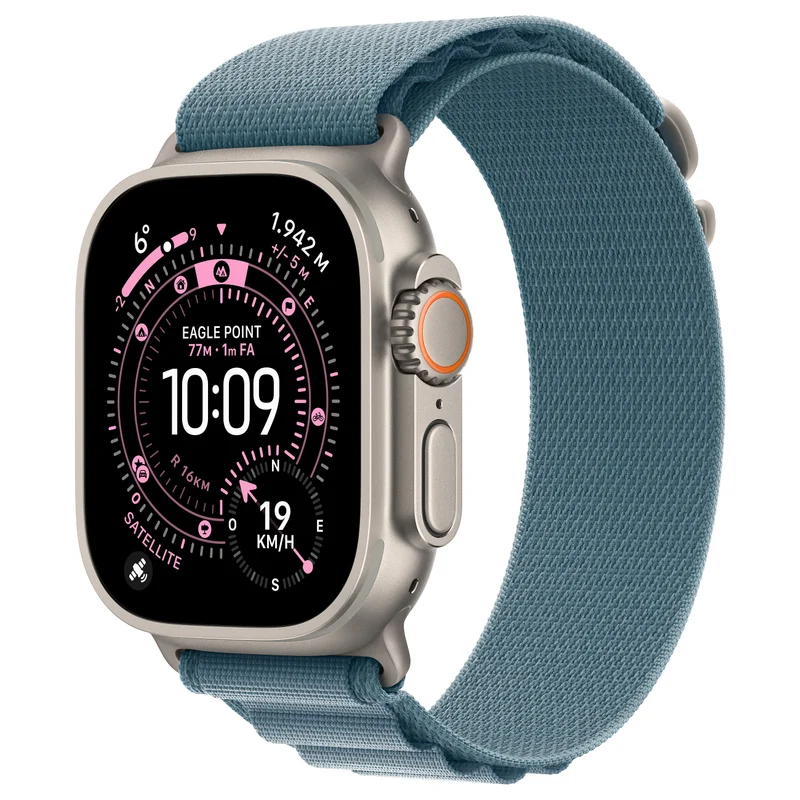 Apple Watch Ultra 3 Titanium Cellular 49mm Natur (Alpine Loop hellblau) Small