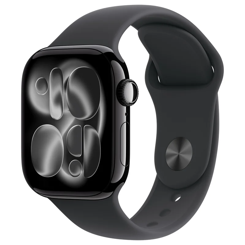 Apple Watch S11 Aluminium 42mm Diamantschwarz (Sportarmband schwarz) S/M