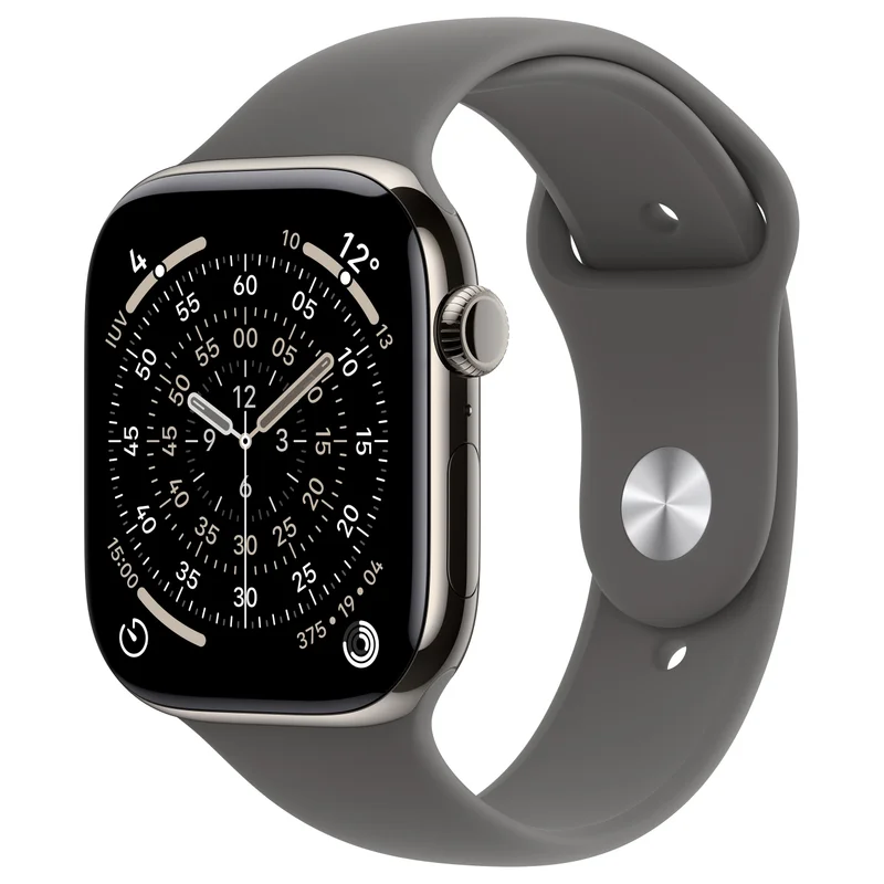 Apple Watch S11 Titan Natur Cellular 42mm (Sportarmband steingrau) S/M
