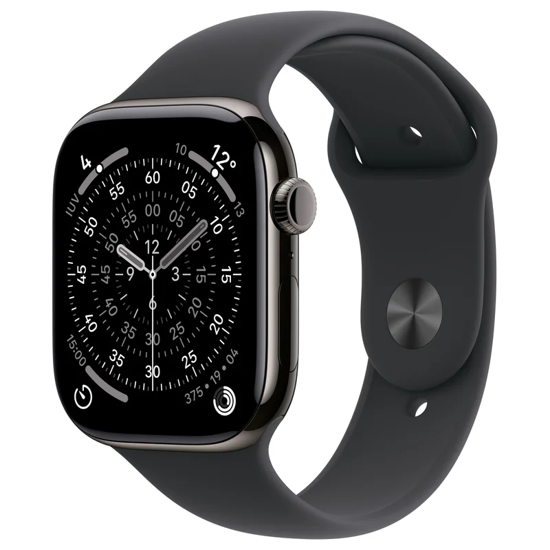 Apple Watch S11 Titan Schiefer Cellular 46mm (Sportarmband schwarz) M/L