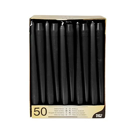 CANDLE PAPSTAR Kerzen 25 cm schwarz