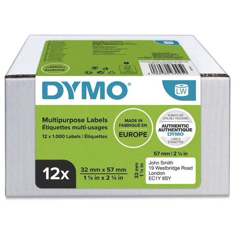 Dymo Vielzweck-Etiketten 32 x 57 mm wei 12x 1000 St.