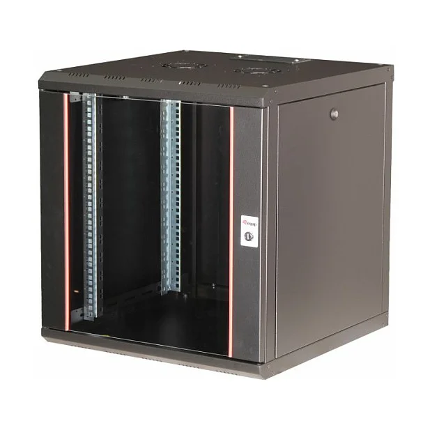 19" Netzwerkschrank Glastür PM 600x600mm 12HE schwarz