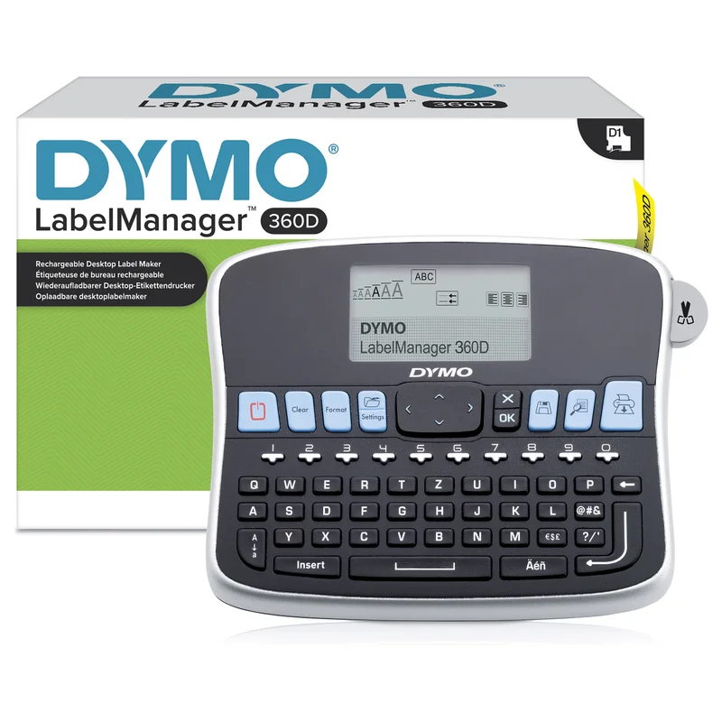 DYMO LabelManager 360D 6/9/12/19 mm D1-Bänder Qwertz
