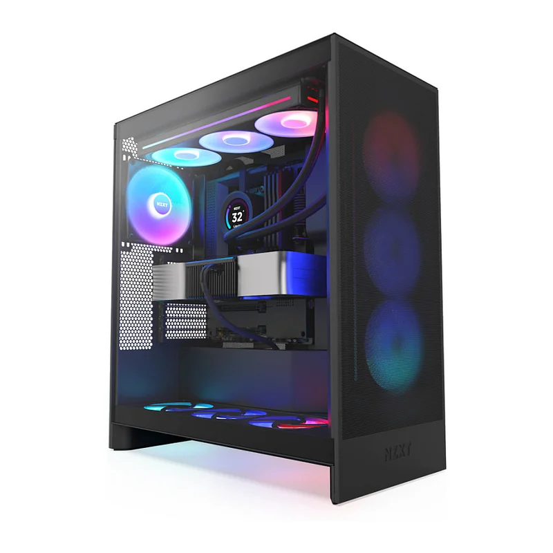 NZXT H7 FLOW RGB ALL Black Glasf. CM-H72FB-R1