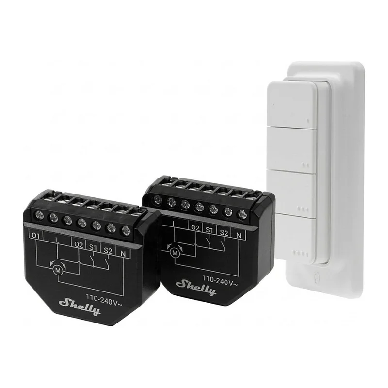 Shelly Shutter x2 + BLU RC Button 4 Pack