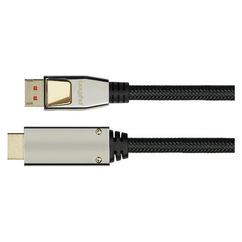 Python DisplayPort 1.4 an HDMI 2.0 Kabel Nylong. schwarz 2m