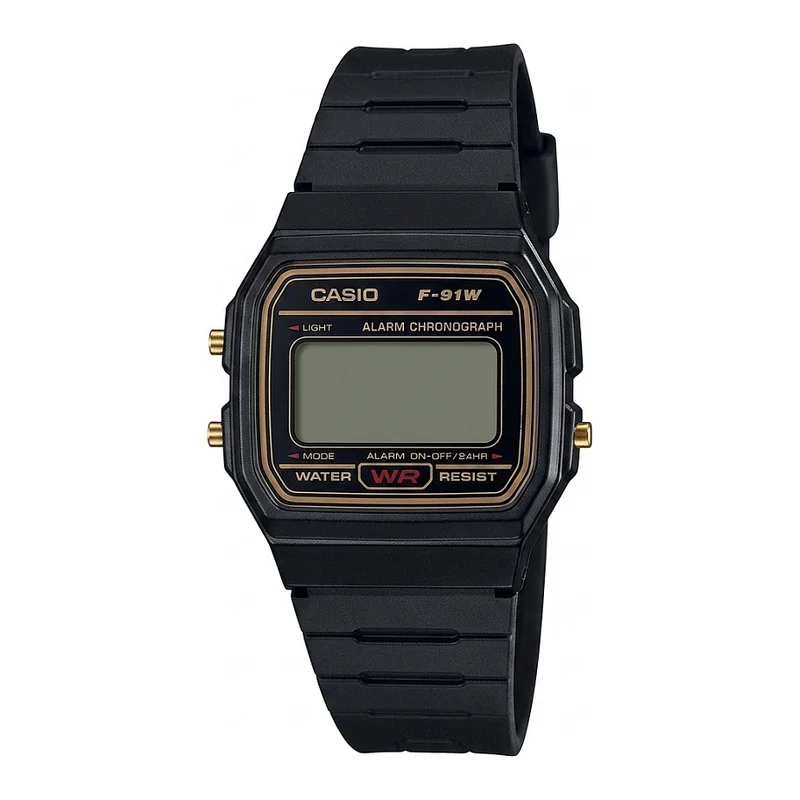 Casio F-91W Collection Unisex Digital Armbanduhr, schwarz