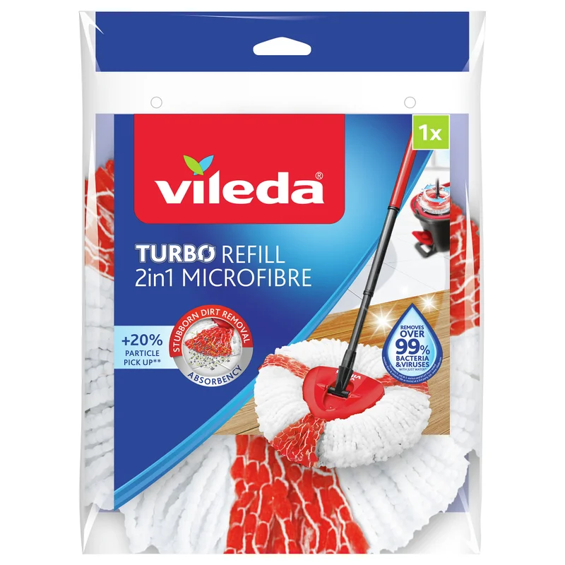 Turbo 2in1 Wischkopf (wei/rot, fr Wischmop EasyWring & Clean)
