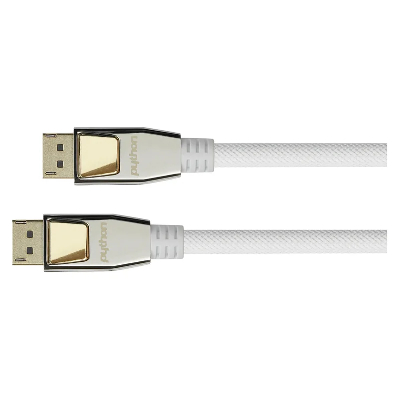 Python DP1.2 Kabel AKTIV 4K2K Nylongeflecht weiß 10m
