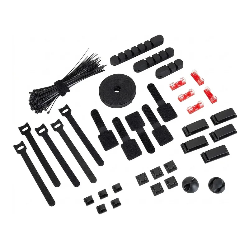 Sharkoon OfficePal Cable Organizer (schwarz, 136-teilig)