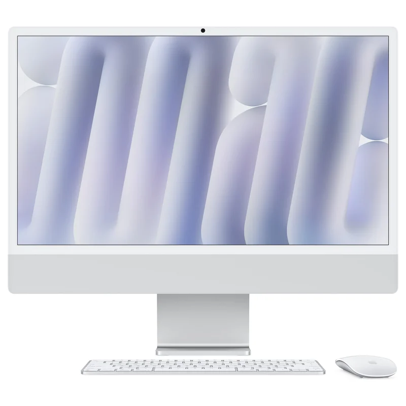 iMac Z1E2 59,62cm 23,5Zoll Standardglas M4 8C CPU/8C GPU/16C N.E. 16GB 256GB SSD Gbit Eth MM NumKey TID DE Silber