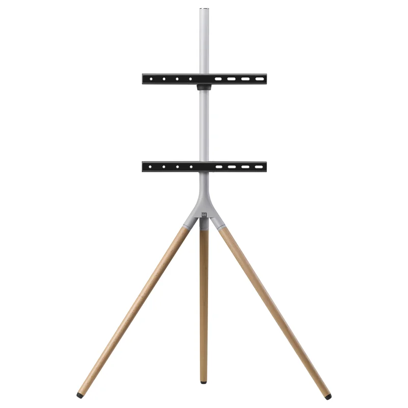 One For All WM 7472 Tripod TV-Stativ 32-65" VESA 400x400 30kg Kabelmanagement 360° Oak Silver Grey