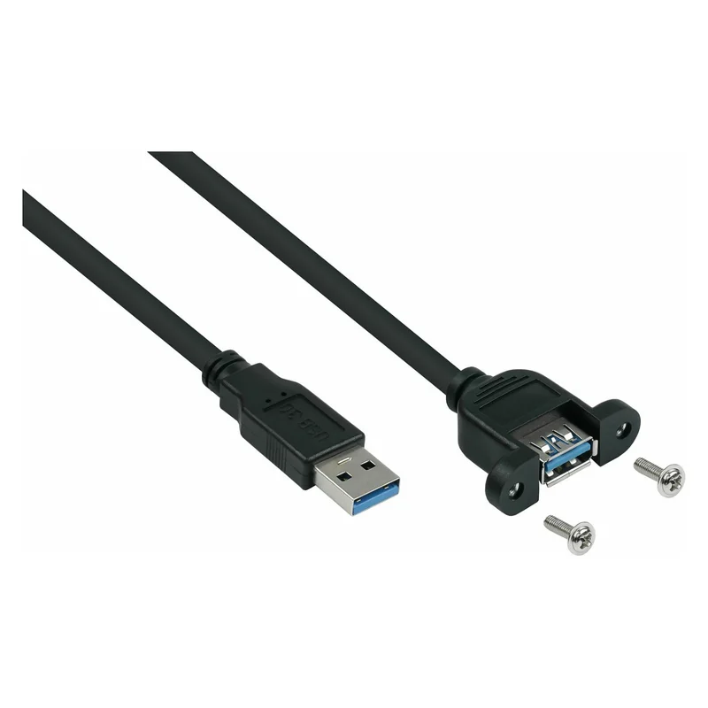 kabelmeister USB3.0 Verläng. A St.-A Einbau UL schwarz 3m