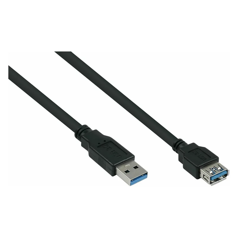 kabelmeister USB3.0 Verläng. A St.-A Bu. UL schwarz 3m