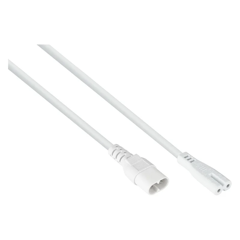 kabelmeister Euro-Verläng. Stecker C8 an C7, weiß, 3m