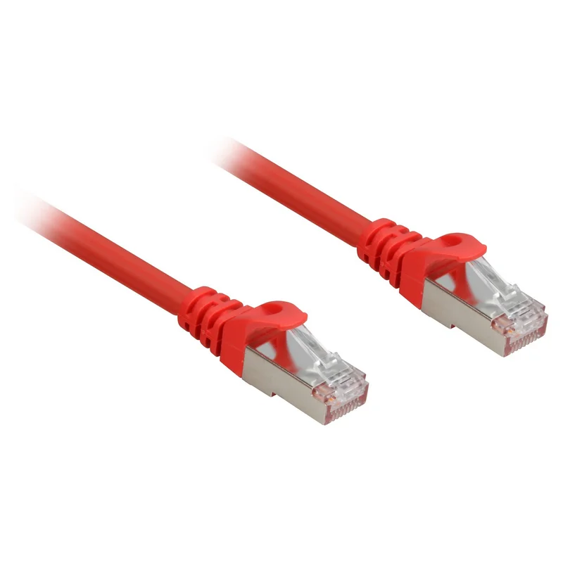 Sharkoon Patchkabel RJ45 Cat.6a SFTP (rot, 10 Meter, LSOH (Halogenfrei))