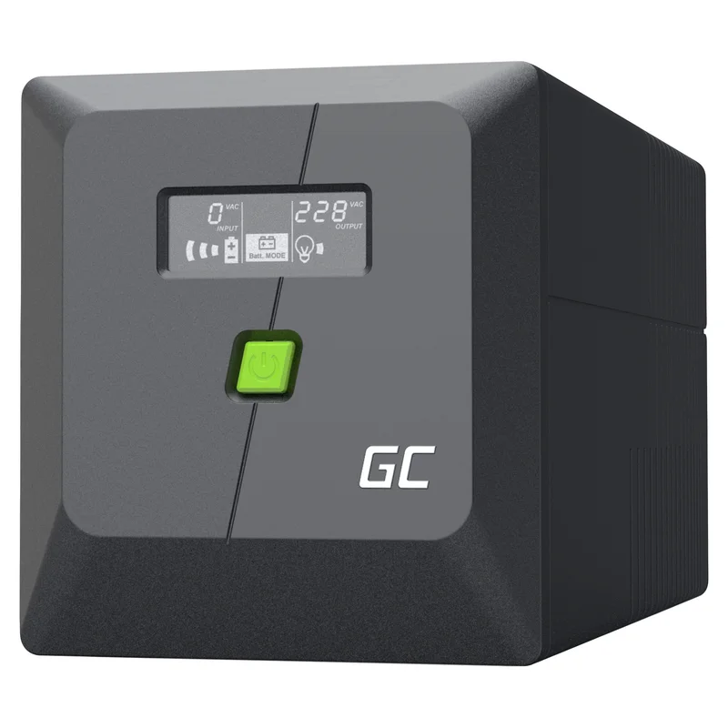 Green Cell Backup Power Supply UPS Greencell 1000VA 600W PowerProof with LCD display