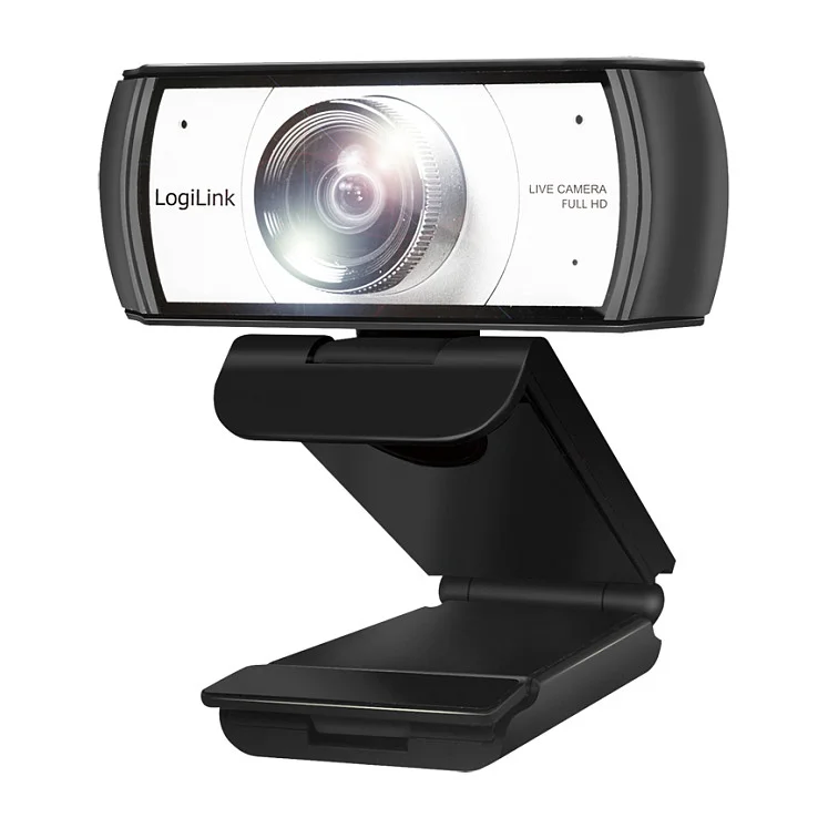 Logilink Webcam 1080p FHD Webcam + Dual-Mikro 120° manu Fok.