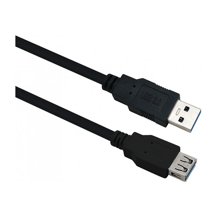 helos Verlngerungskabel, USB 3.0 A Stecker/A Buchse, 0,5m, schwarz