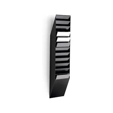 FLEXIBOXX Wandprospekthalter DIN A4 12-Fach schwarz