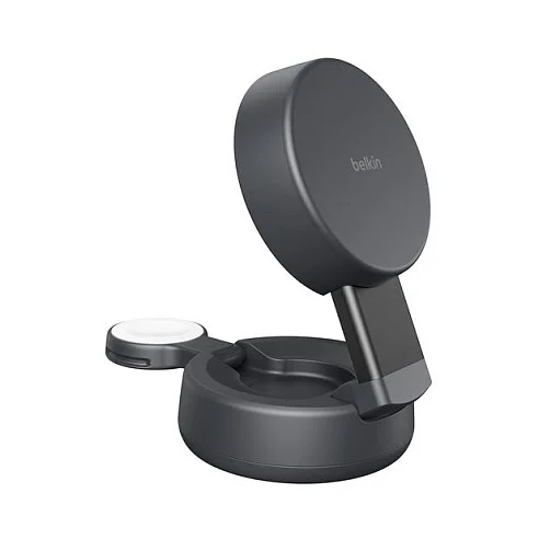 Belkin WIZ043kq 25 Watt Qi2 2-in-1-Ladestation, dunkelgrau