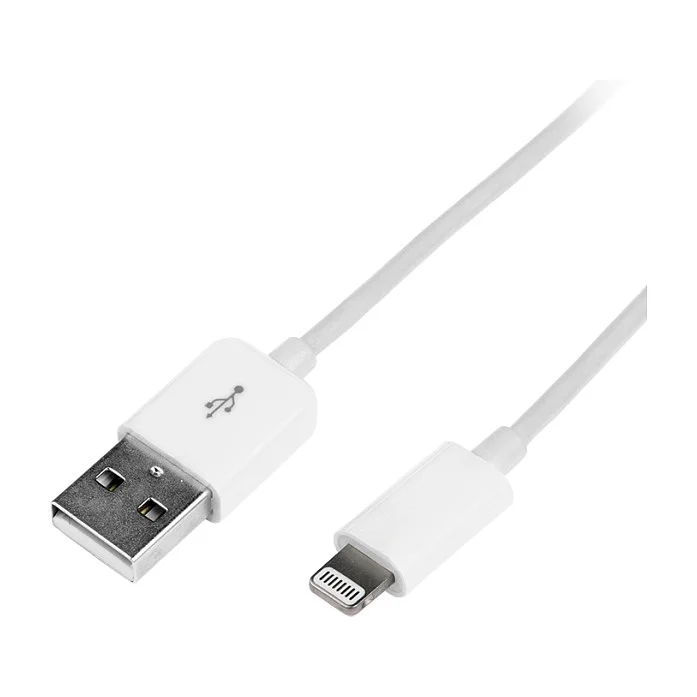 Logilink Lightning cable, Apple 8-pin/M to USB-A/M, MFI, white, 1 m