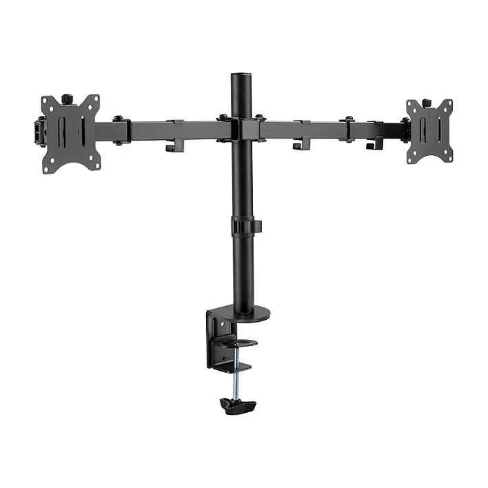 Dual Monitor mount, 17"-32", steel, 360° VESA plate
