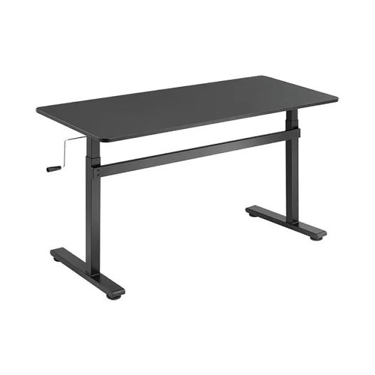 Sit-stand desk, manual, 140x60cm, black