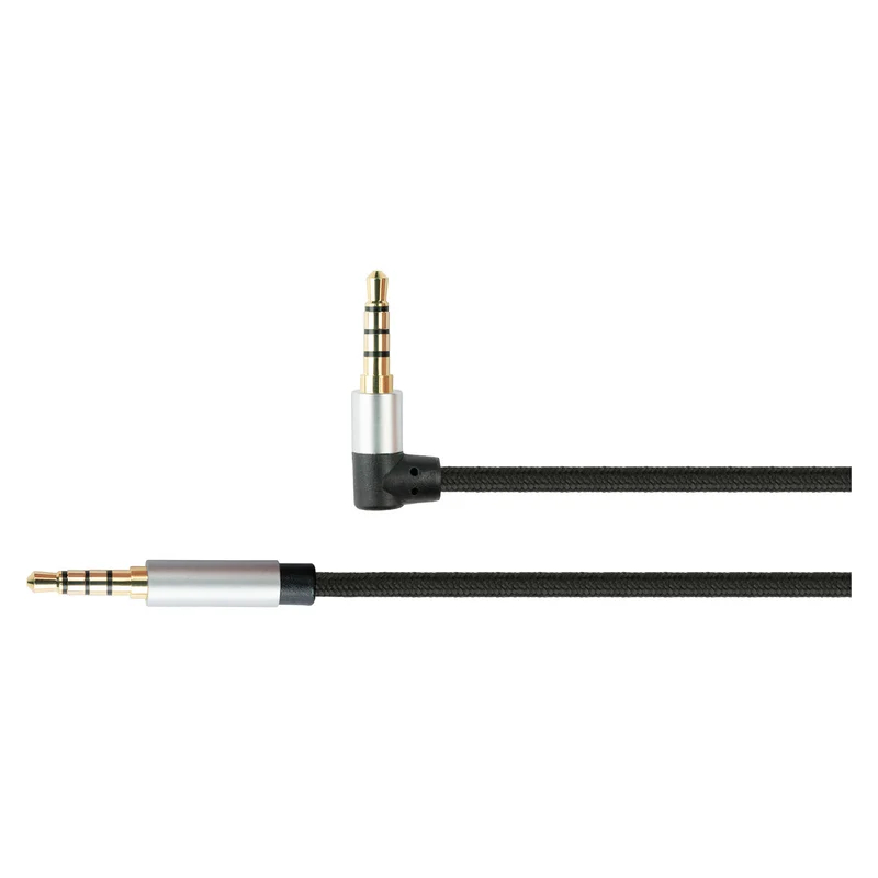 PYTHON High Quality 3,5mm Klinkenkabel 4 polig St./St. 0,5m gewinkelt