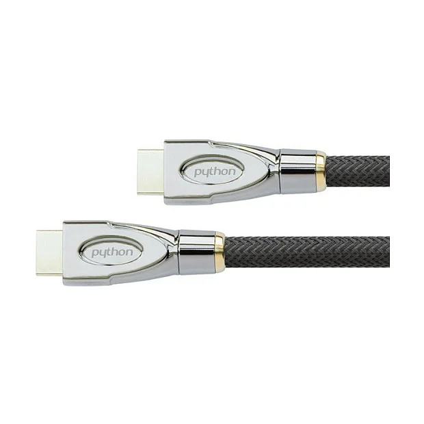 Python HDMI® 2.1 Kabel 8K UHD-2 Nylongeflecht schwarz 2m