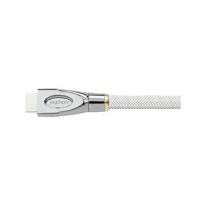 Python HDMI® 2.0 Kabel 4K2K Nylongeflecht weiß 3m