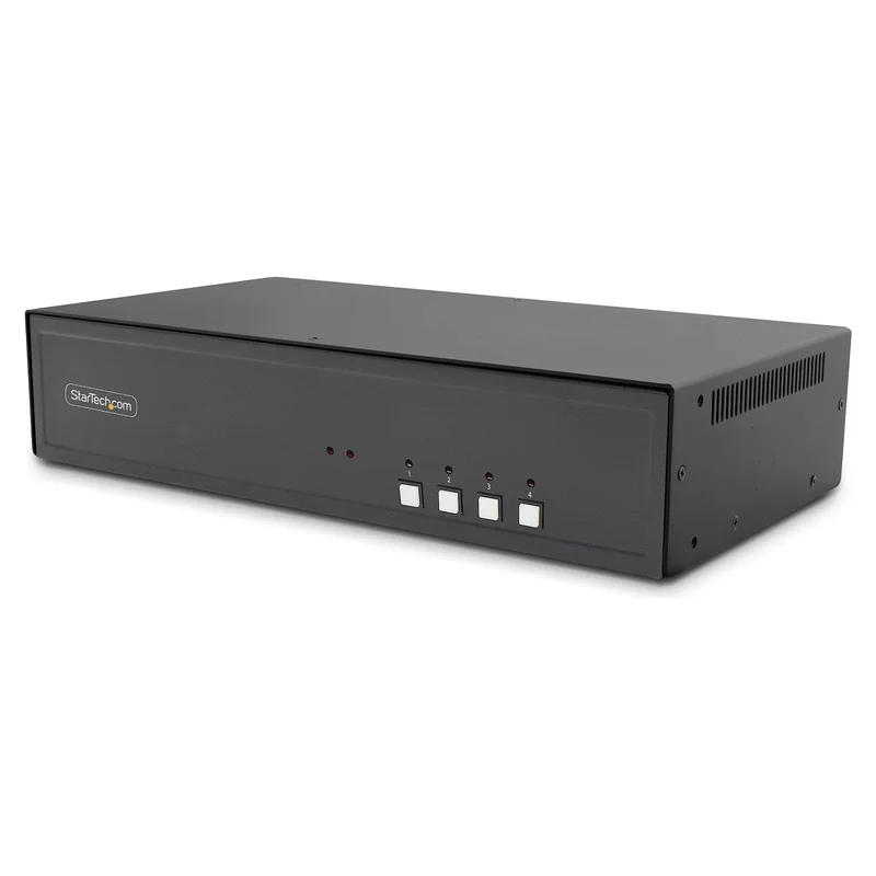 4-Port Dual-Monitor Secure KVM Switch HDMI-DP 4K 60Hz NIAP 4.0 Zertifizierter Desktop KVM Umschalter 4 PCs 2monitore