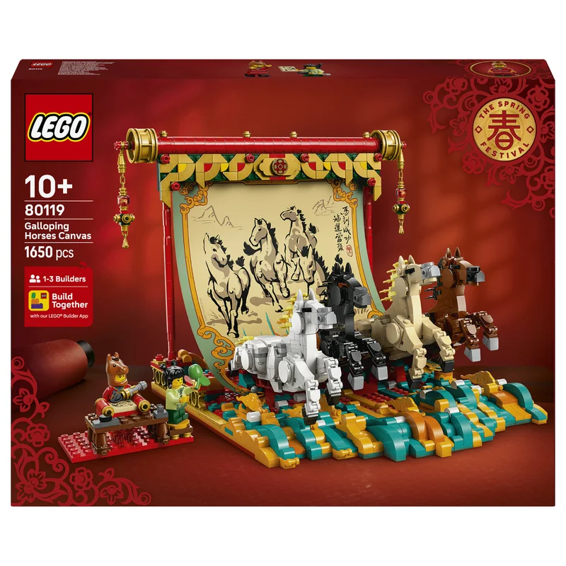 LEGO - Leinwand mit Galoppierenden Pferden