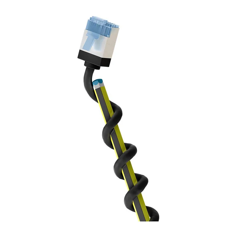 Goobay Ultraflexibles Cat.6a Patchkabel slim, U/FTP (schwarz, 2 Meter, extrakurze Stecker)