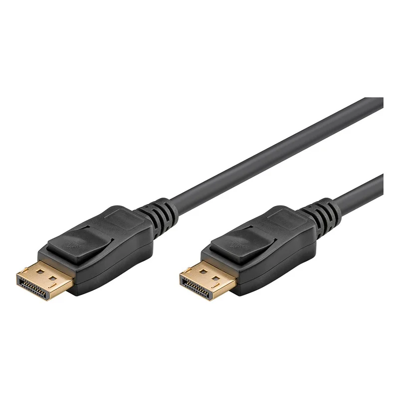 Goobay Essential Kabel DisplayPort Stecker > DisplayPort Stecker, 8K / 144Hz (schwarz, 3 Meter, 54 Gbit/s, DisplayPort 2.0 / 2.1)